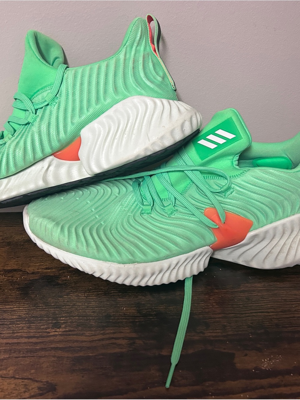 Adidas Alpha Bounce Instinct Shock Lime Running Gym Training Sneakers Men’s 11.5